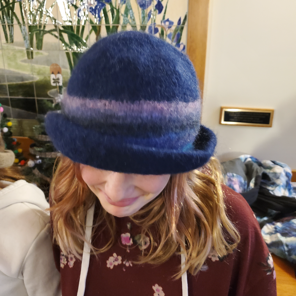 Blue Knit Hat