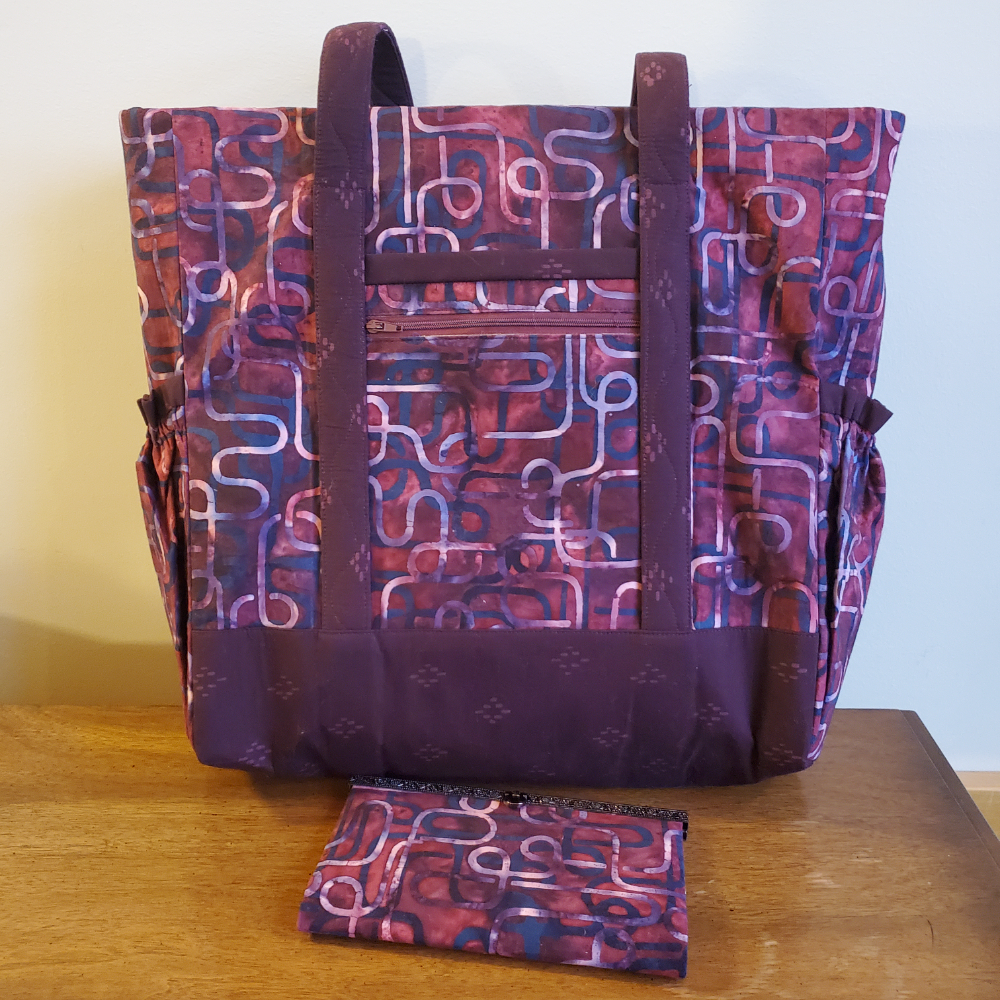 Purple Tote and Wallet Set