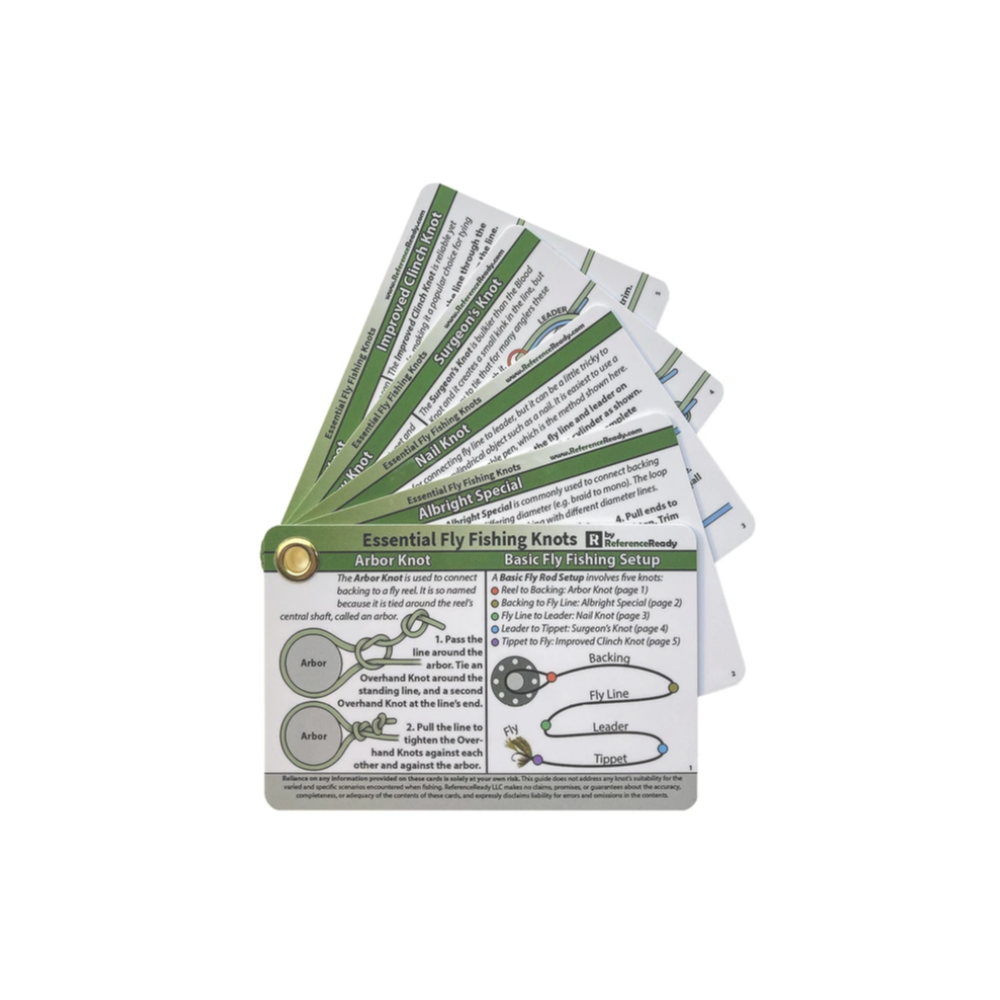 ReferenceReady - Essential Fly Fishing Knots - Waterproof Card Set