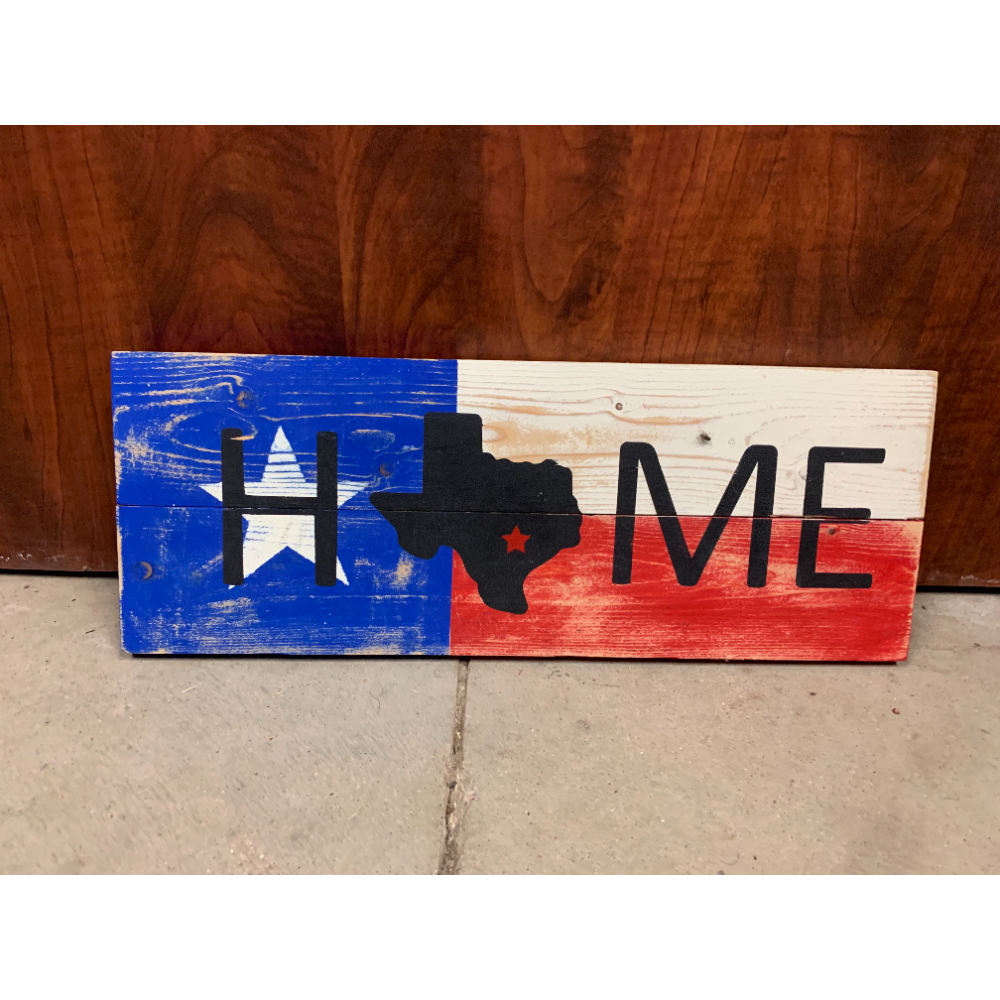 Wooden Block Sign: Home