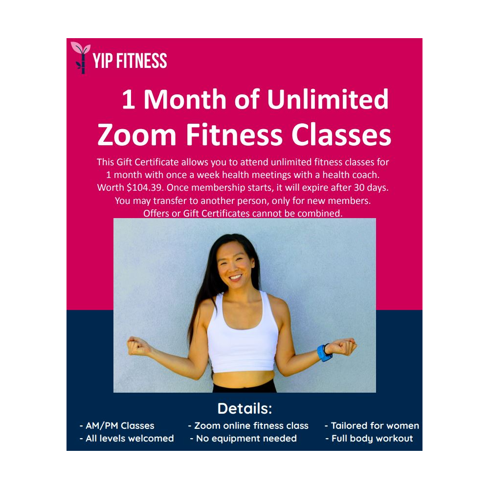 One Month of Unlimited Zoom Fitness Classes #1