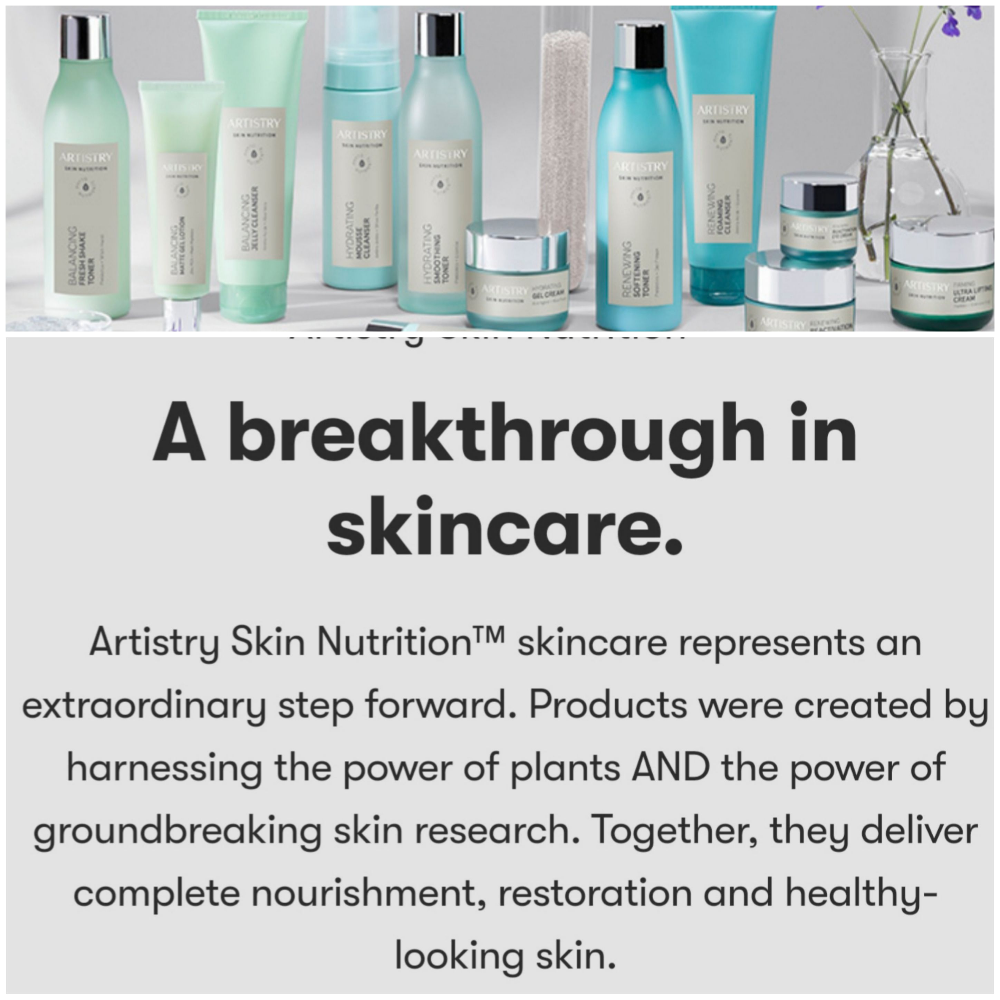 Artistry Skin Nutrition Products & Beauty Organizer