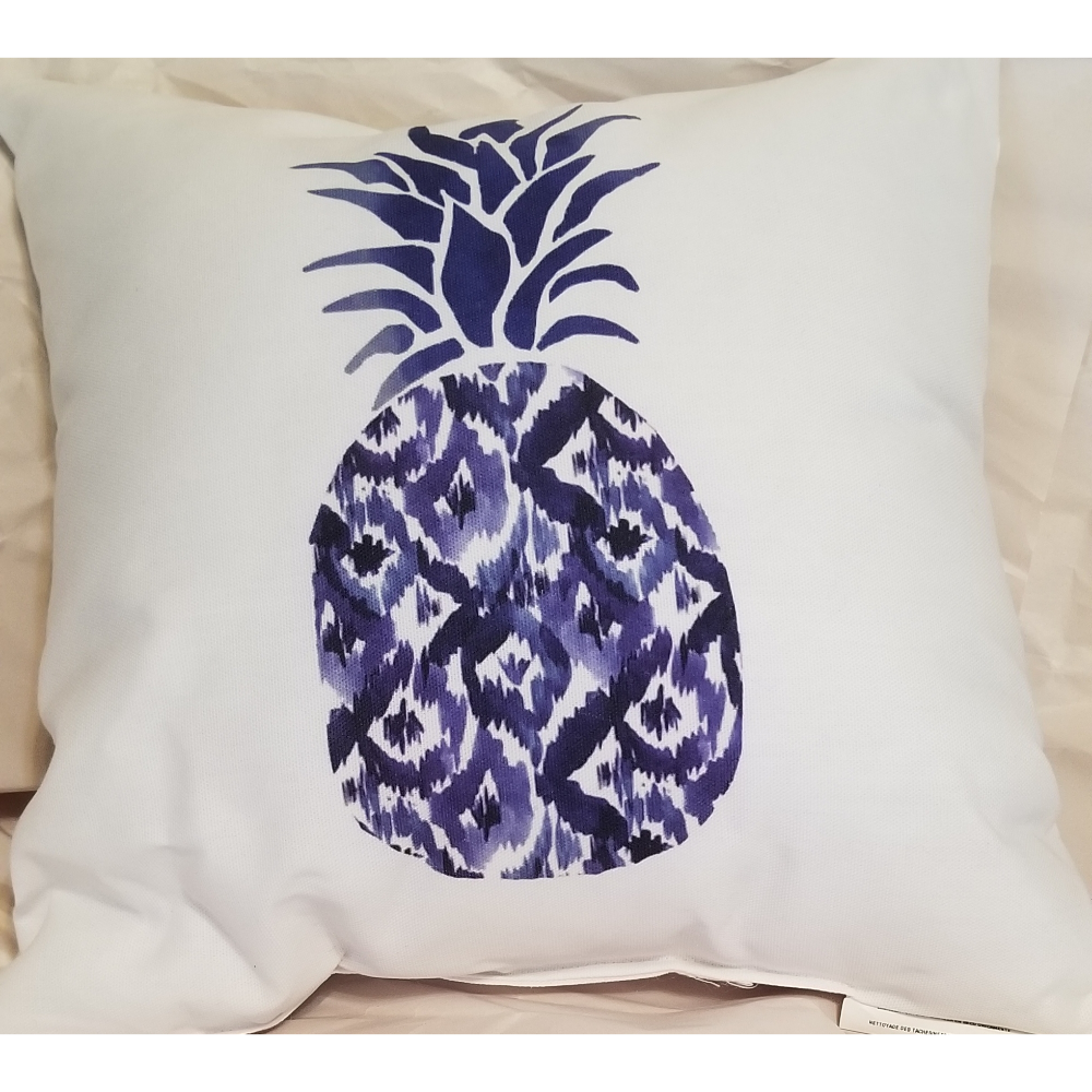 Blue Pineapple Pillow