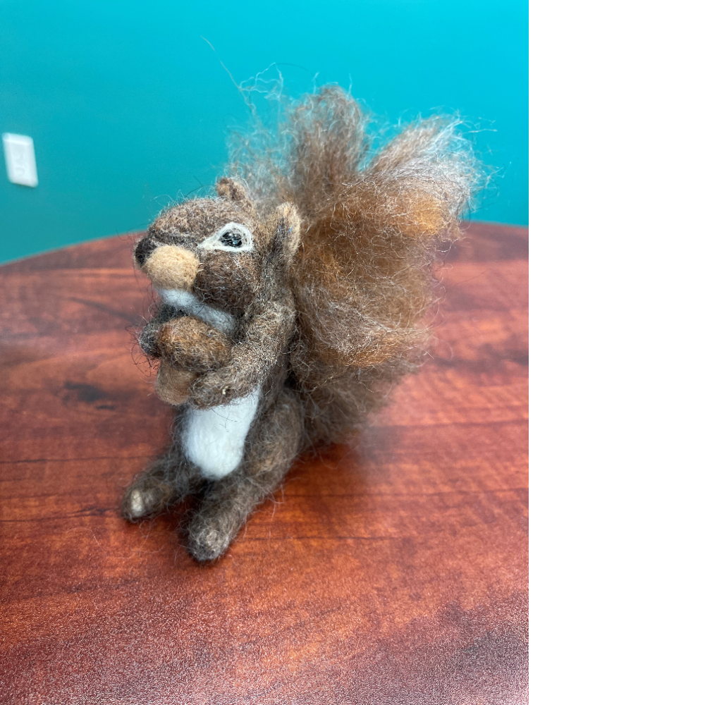 Handmade Felted Squirrel