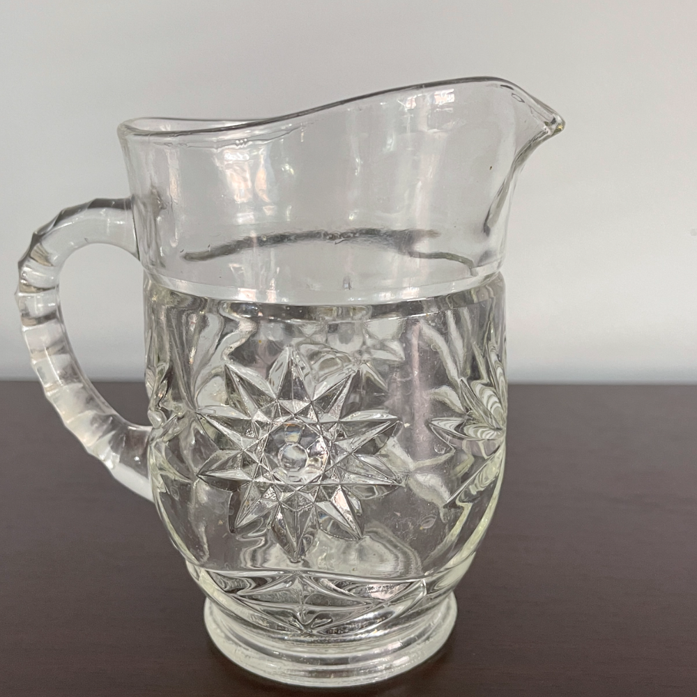 Small Crystal Glass Pitcher 