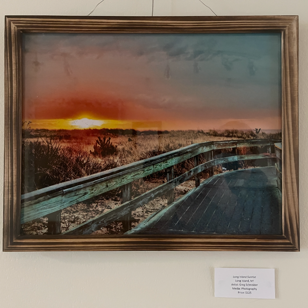 Framed Photo of the Long Island Sunrise by Greg Schneider