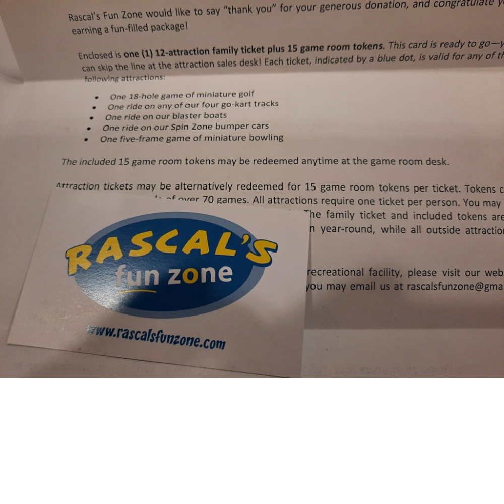 Rascal’s Fun Zone Family Pass