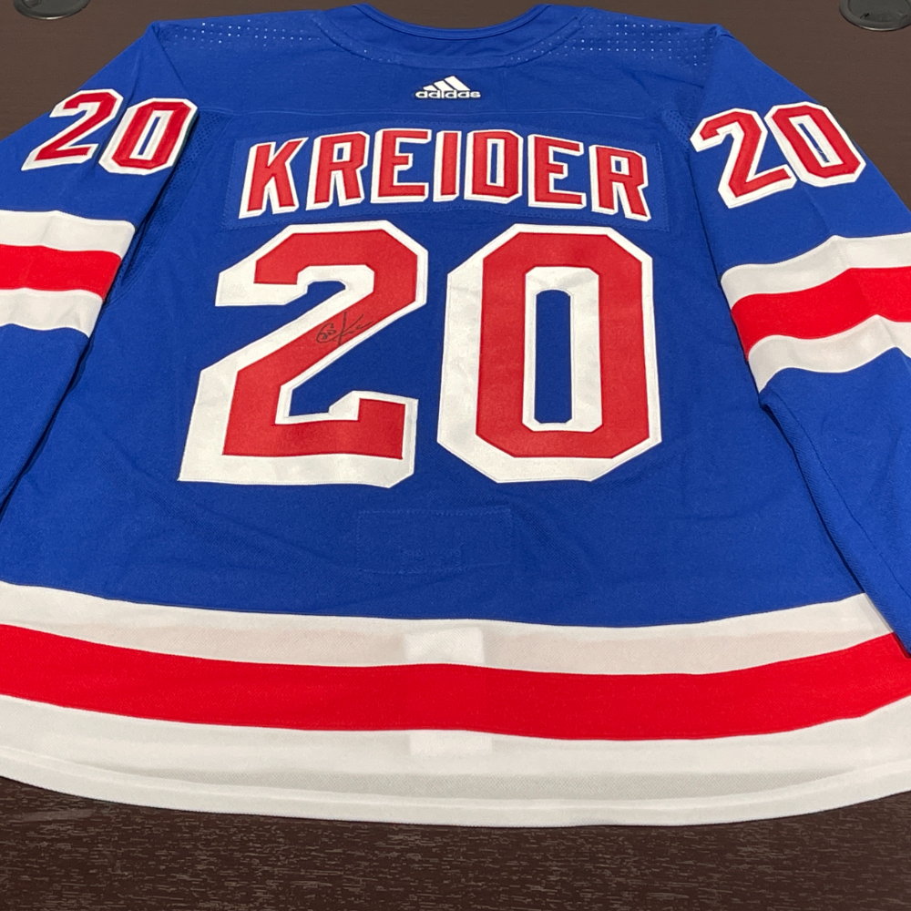 Signed Chris Kreider NY Rangers NHL Jersey #20
