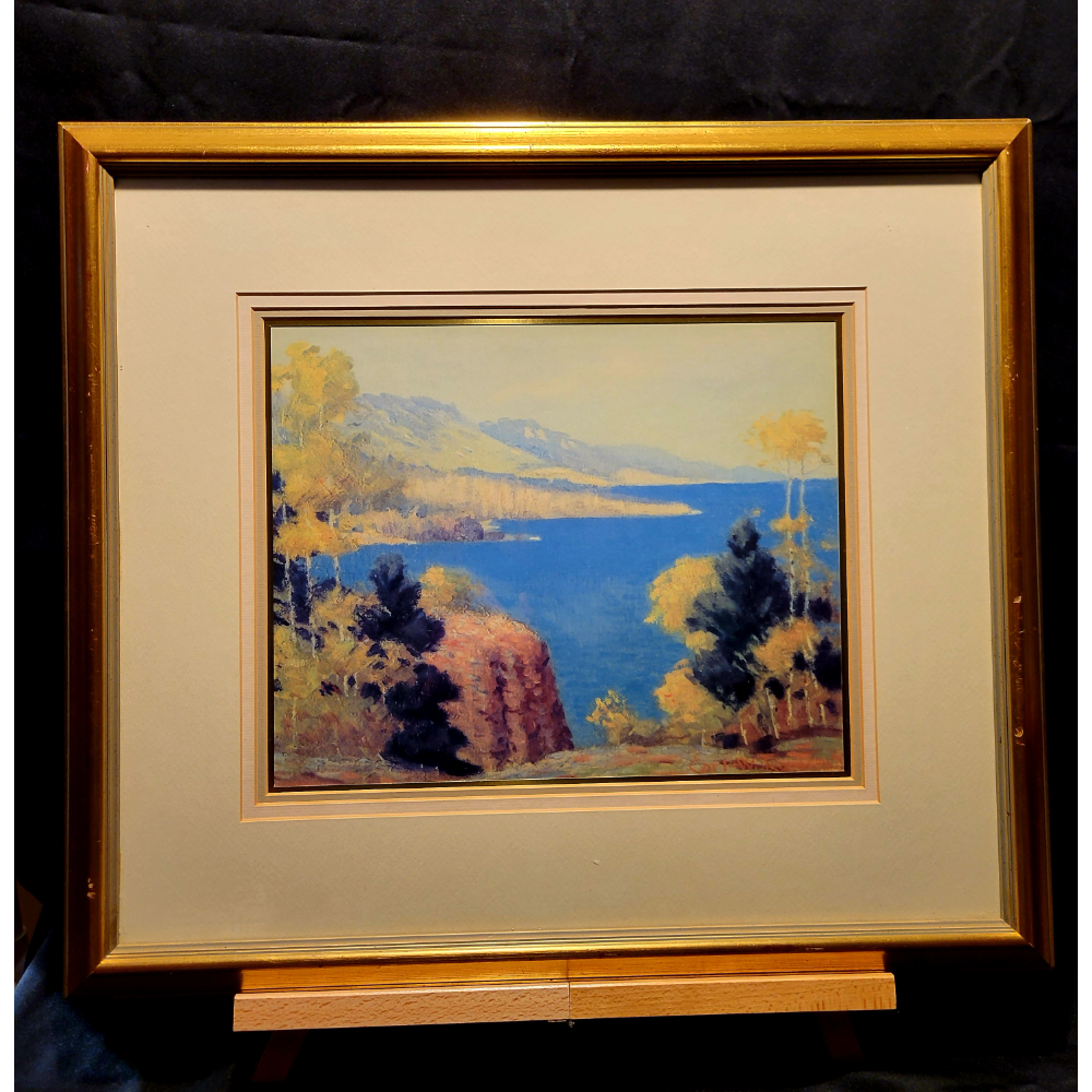 2 Inlet Seascapes -1950, Framed Art by Carl. W. Rawson