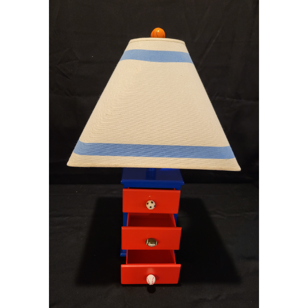 Child Sport themed lamp with drawers