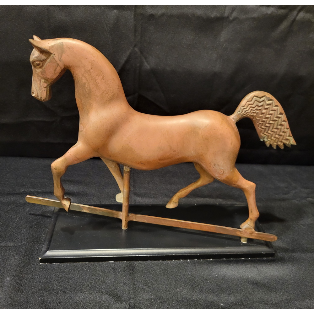 Mounted weather vane style Copper Horse