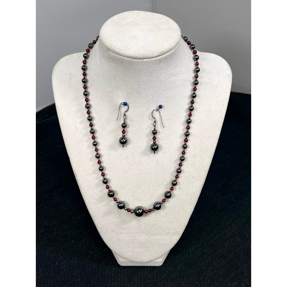 Custom Sterling Silver Necklace & Earrings