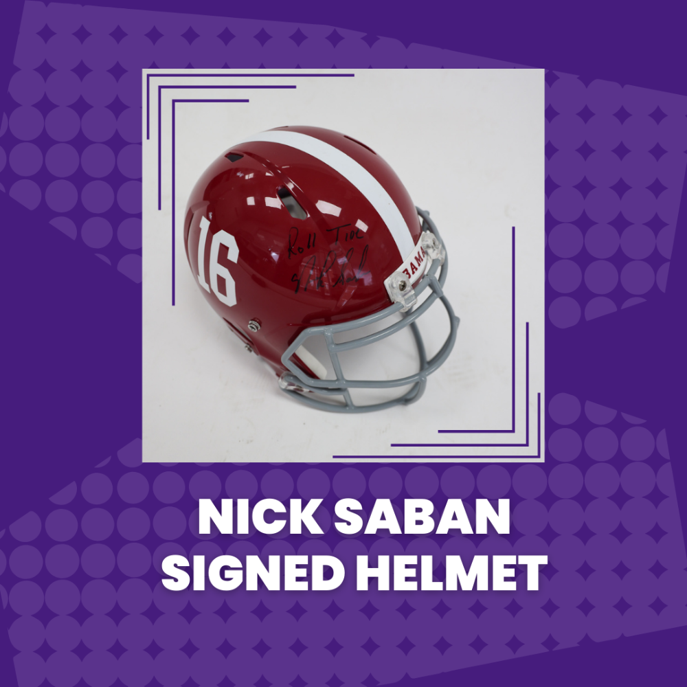Nick Saban autographed Helmet