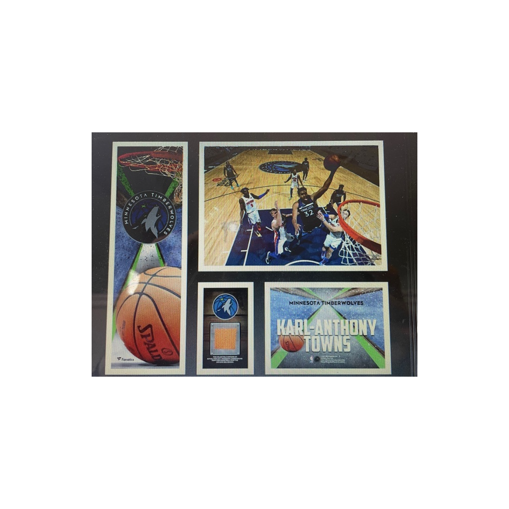 MN Timberwolves Karl-Anthony Towns Collage w/Piece of Game Basketball