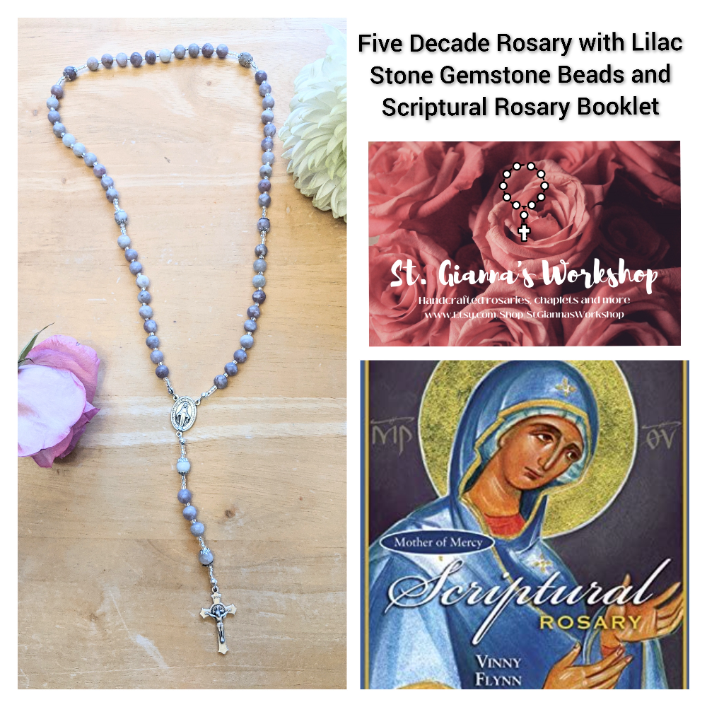 Handmade Lilac Rosary