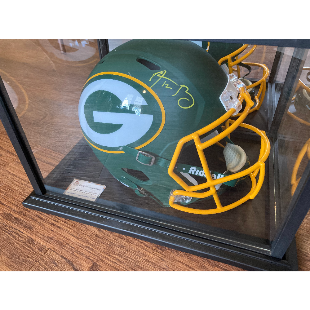 Aaron Rodgers Autographed Full Size Replica AMP Helmet (With Case)