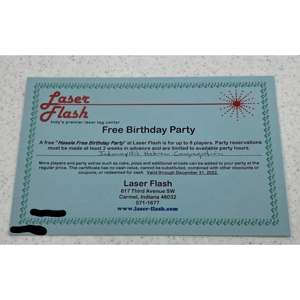 Laser Flash Birthday Party