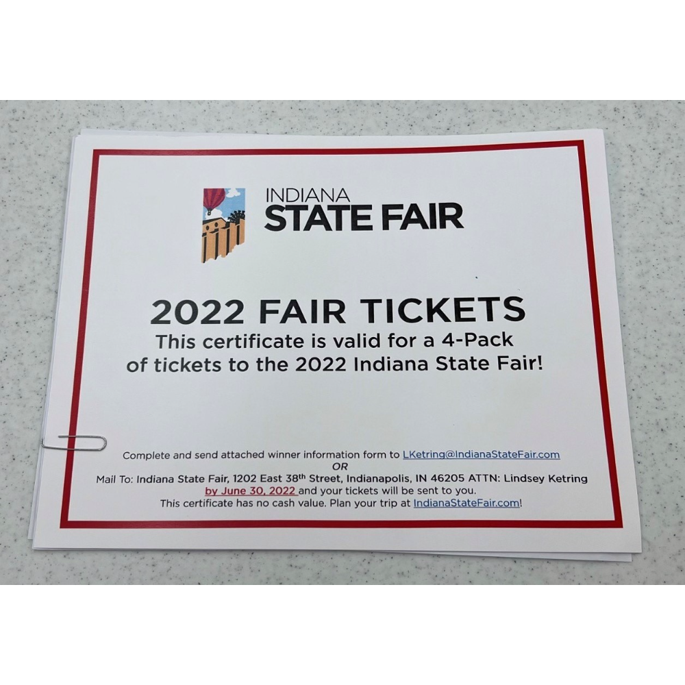 4 Pack State Fair Tickets