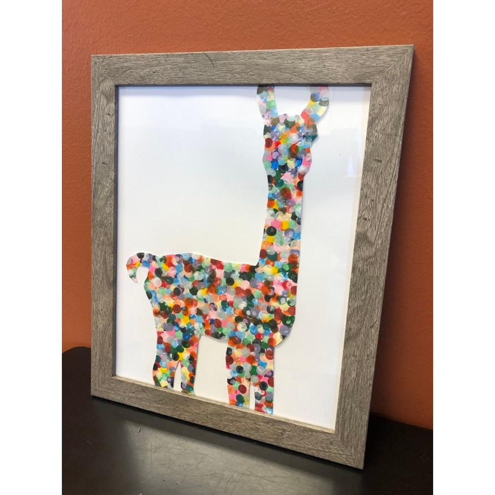 Kindergarten Class Project - Dot painting - Llama Llama Loves to Read