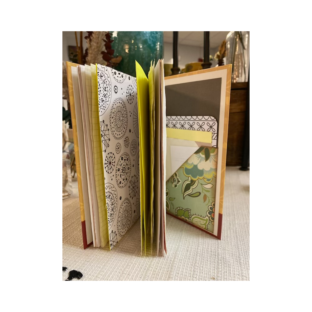 Repurposed hard-cover book journal