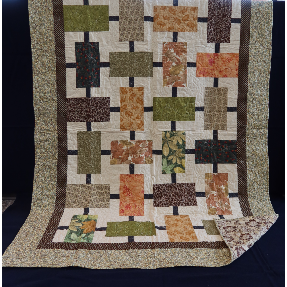 Handmade Quilt In Earth Tones