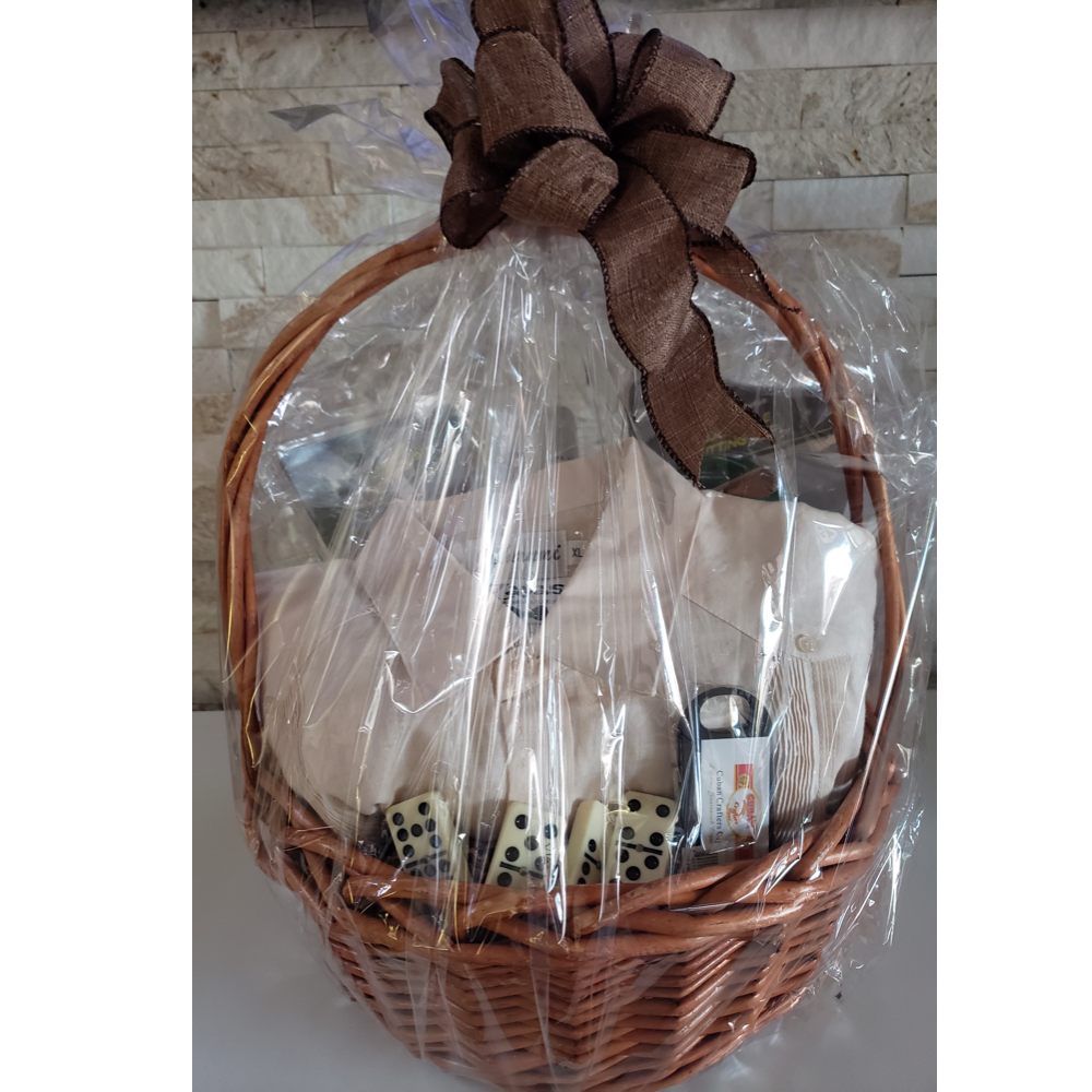 Gift Basket - Cigars, Golf items, Wine, Guayabera Shirt