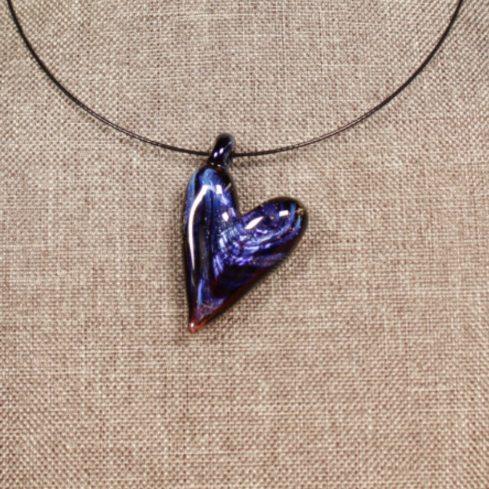 Purple Heart Pendant by Stephanie White