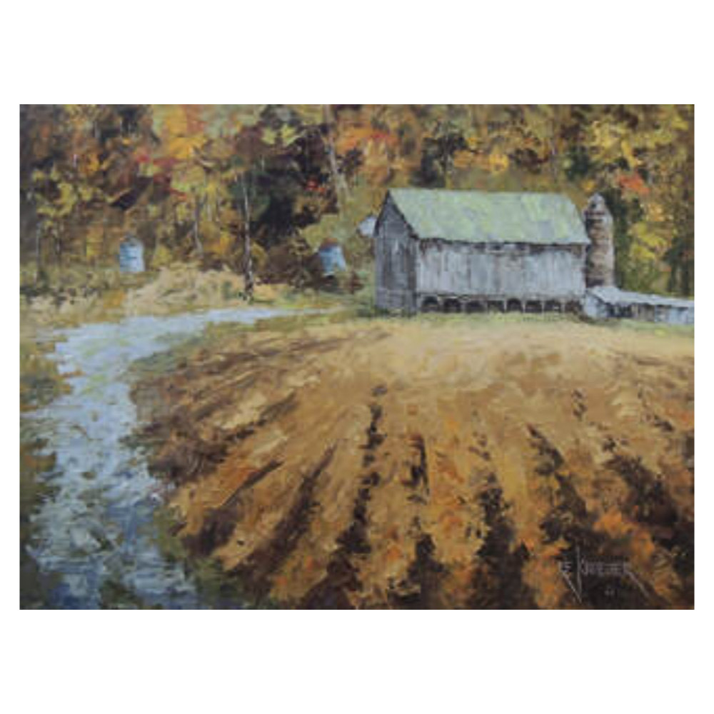 Route 93 South    Painting and Barn Wood Frame 185/8 x 151/2