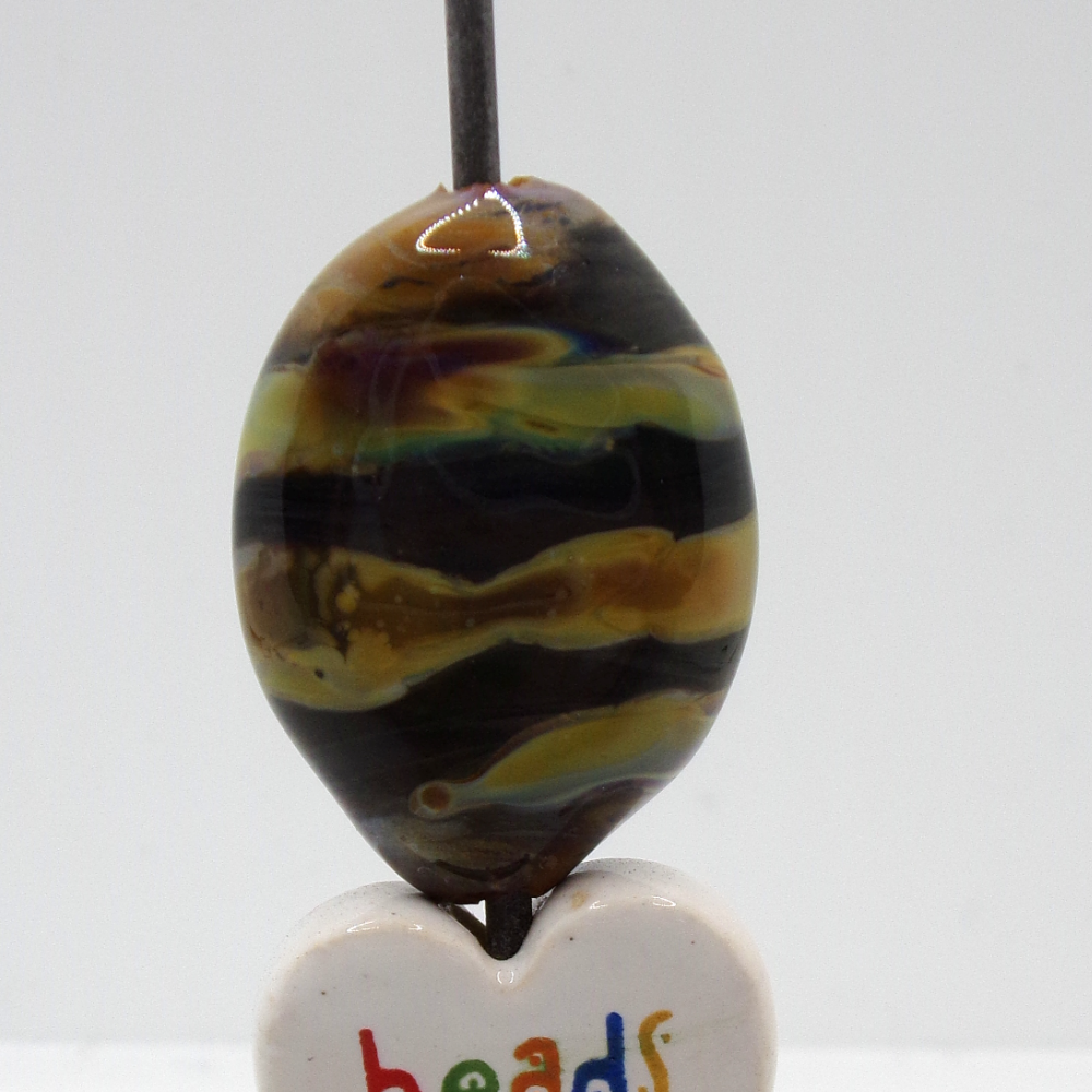 Handmade Glass Swirl Bead by Michelle Pearson