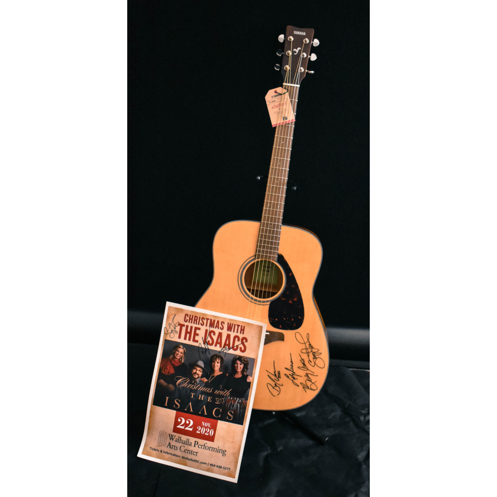 Acoustic Yamaha Guitar Signed by The Isaacs with Poster