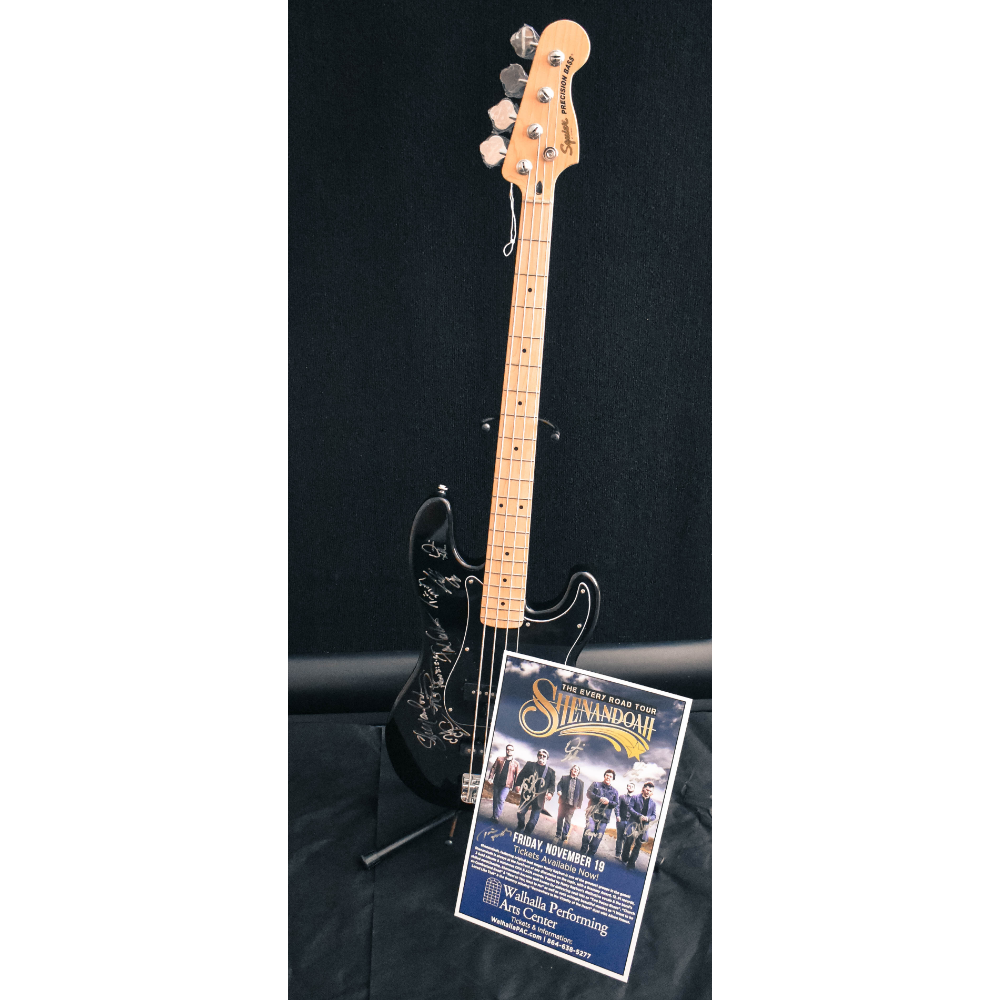 Fender Bass signed by Shenadoah plus signed poster
