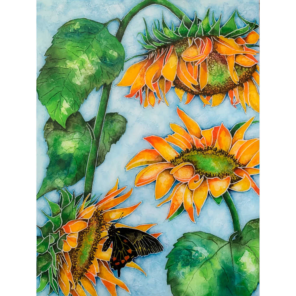 "Sunflowers" Painting by Lizette Overwheel