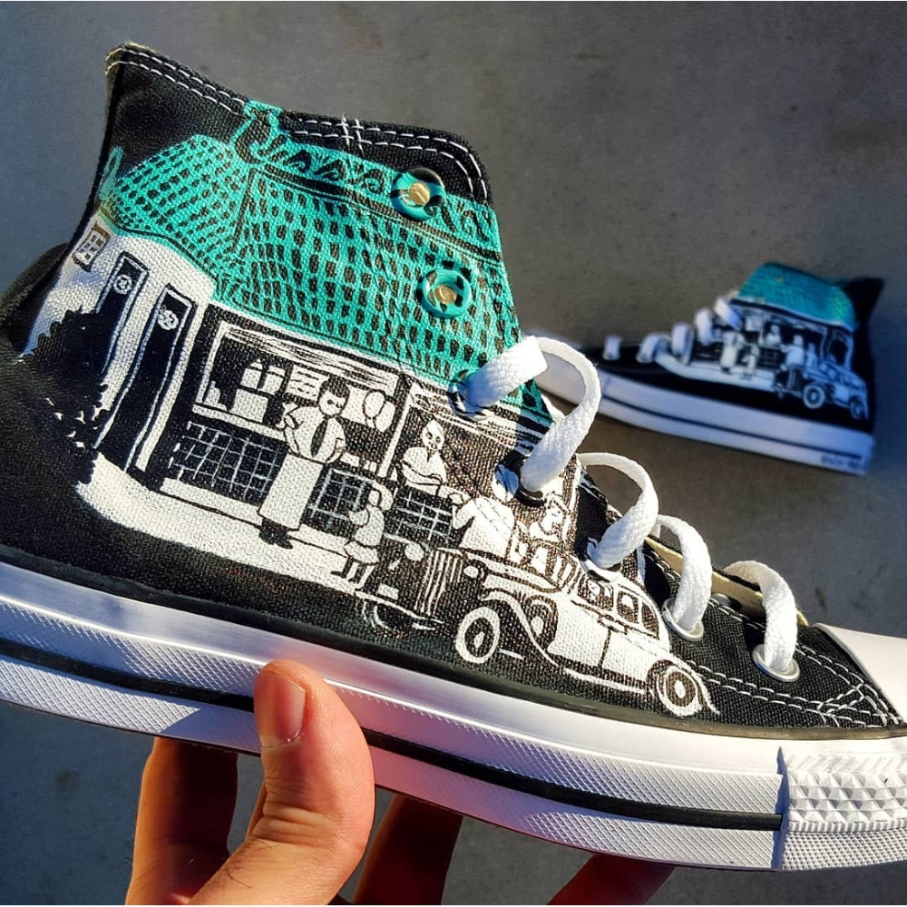 Custom Converse All Star High Tops by Johnny Skinz