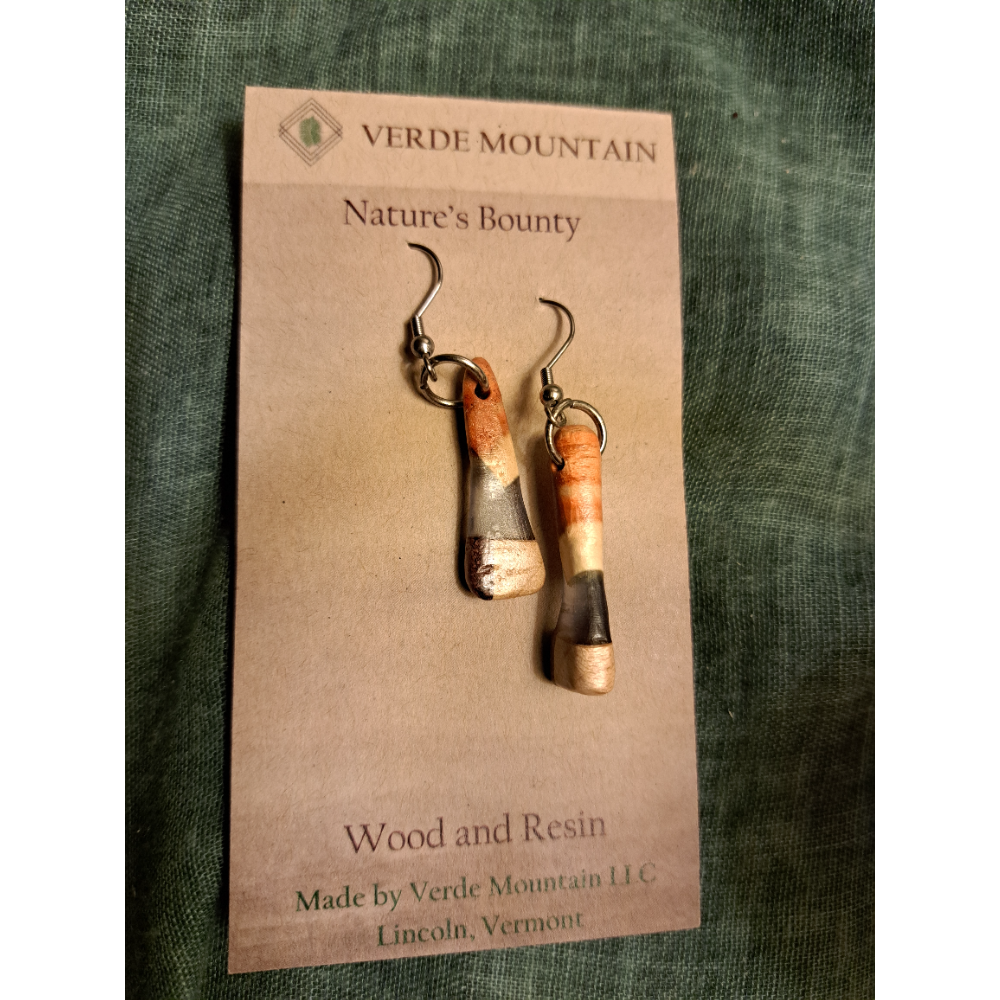 **Earrings- Nature's Bounty (Wood and Resin)