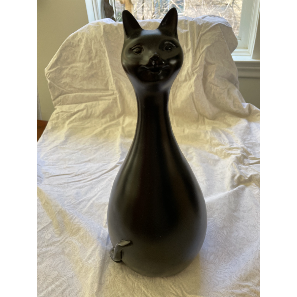 Black cat statue (about a foot tall)