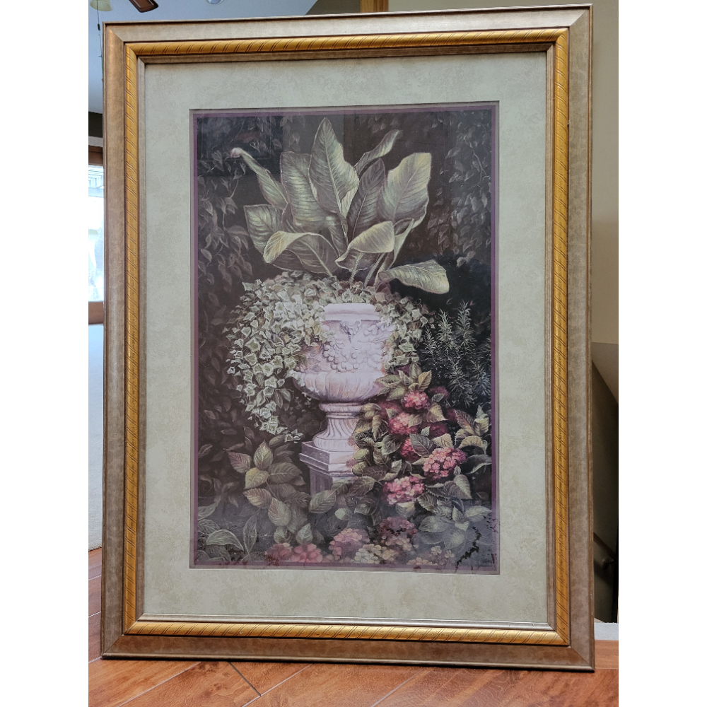 Large Framed Print with Greenery