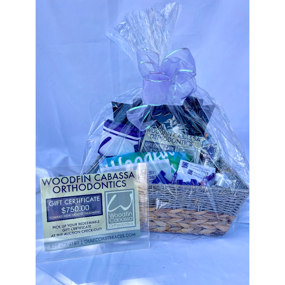 $750 Woodfin Cabassa Ortho Gift Certificate + Swag Basket