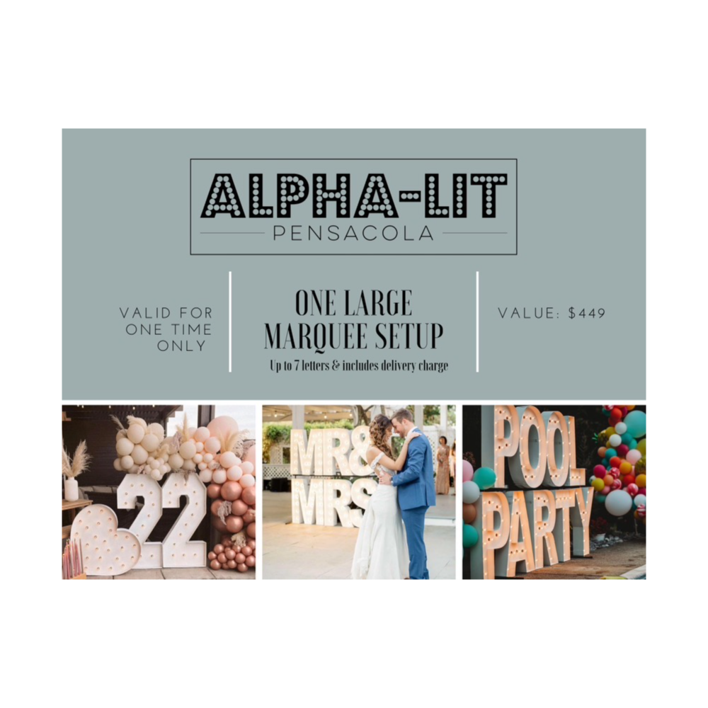 AlphaLit Large Marquee Letters Rental