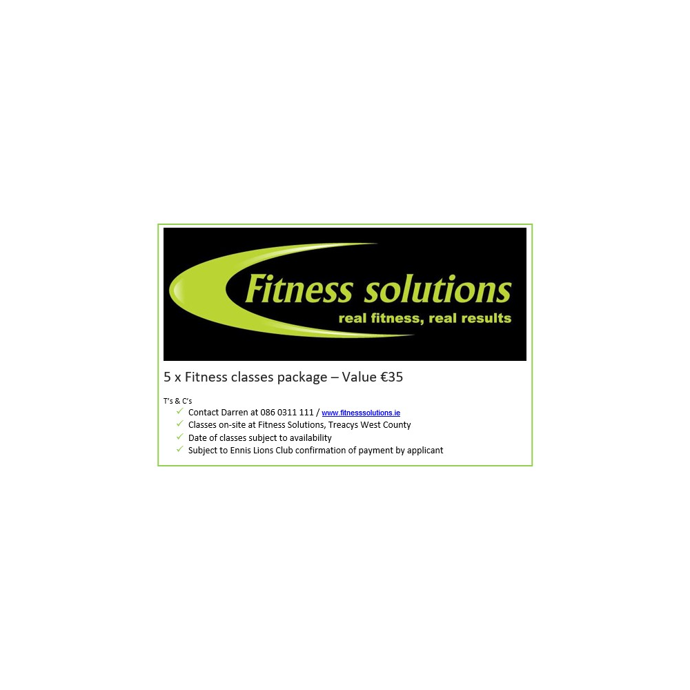 Fitness Solutions 5 Classes