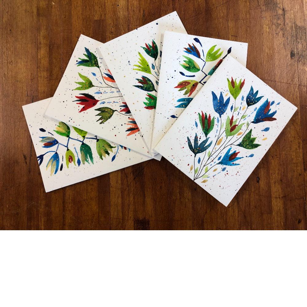 Hand-painted cards
