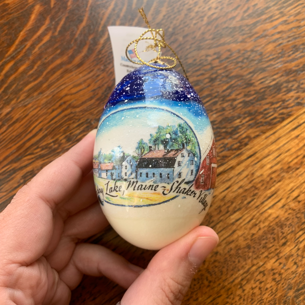 Goose Egg Shaker Village Ornament