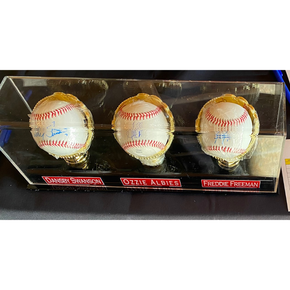 Autographed Baseballs by Braves players