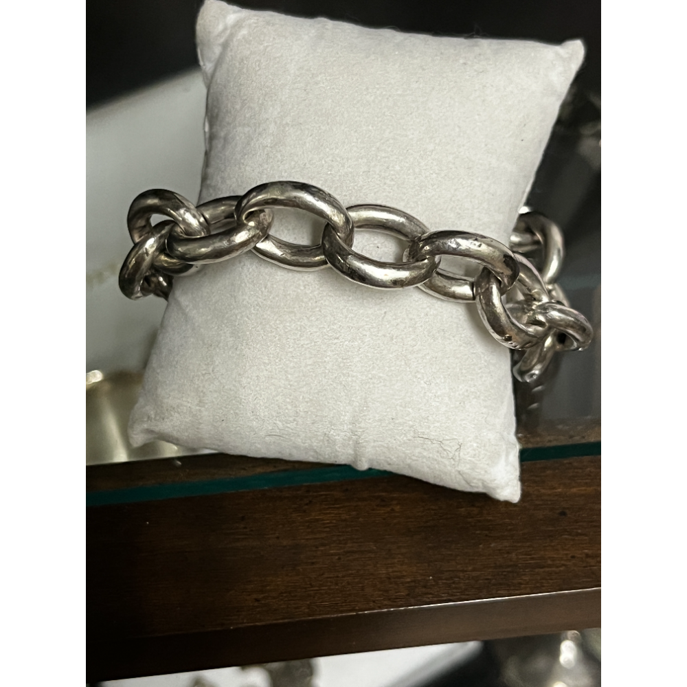 Men's Sterling Silver Chain Link Bracelet 
