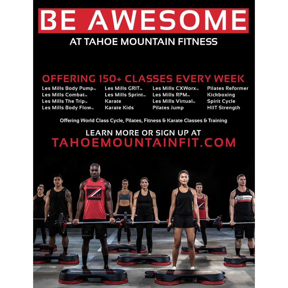 One Month Platinum VIP Membership Gift Certificate to Tahoe Mountain Fitness