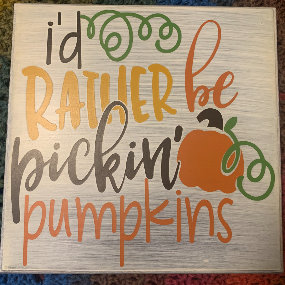 Rather Be Pickin Pumpkins Square