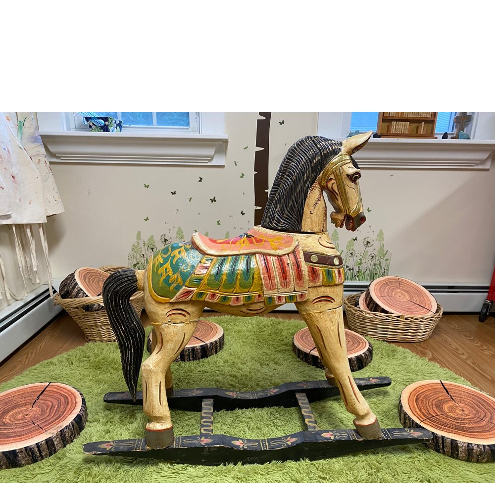 Rainbow Antique Rocking Horse