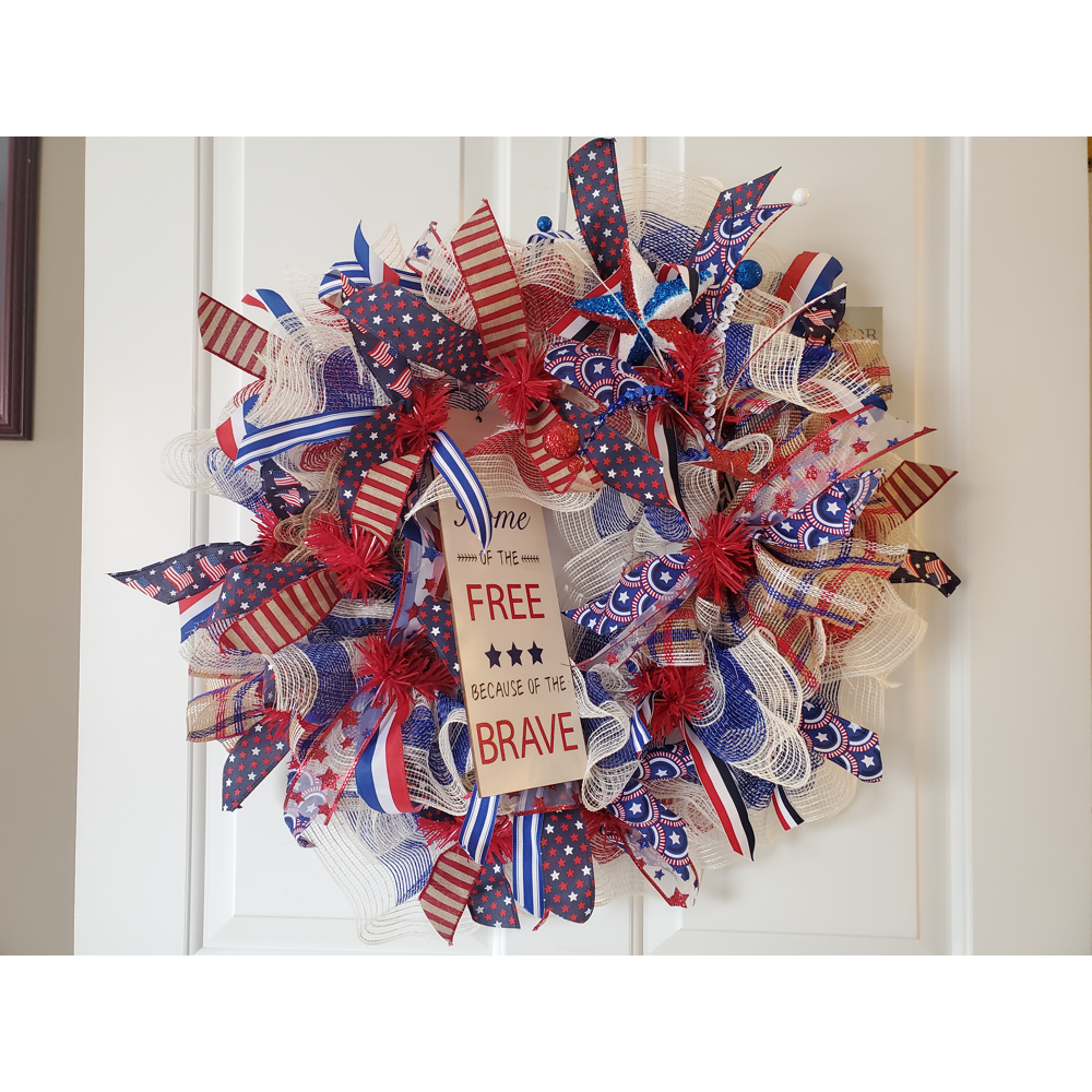 Handmade Patriotic Wreath