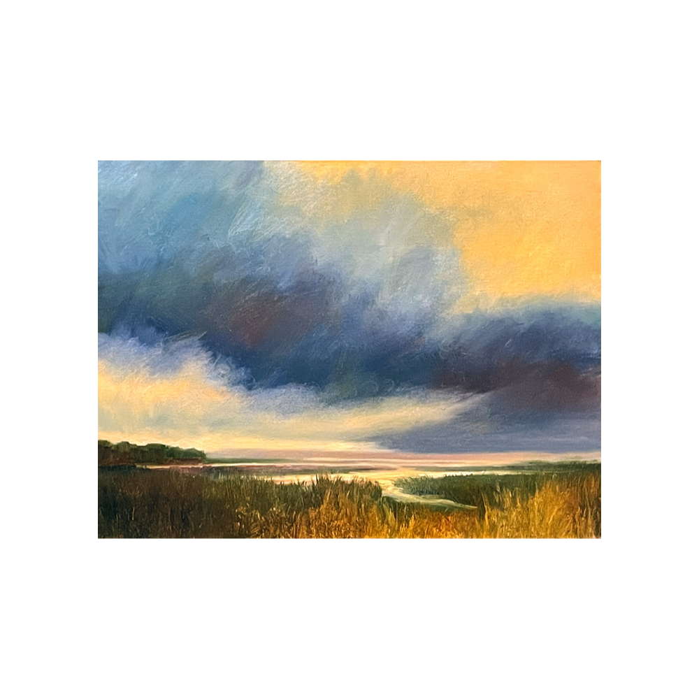 Jane Black, Marsh Evening, Oil on canvas, 18"x24", Unframed