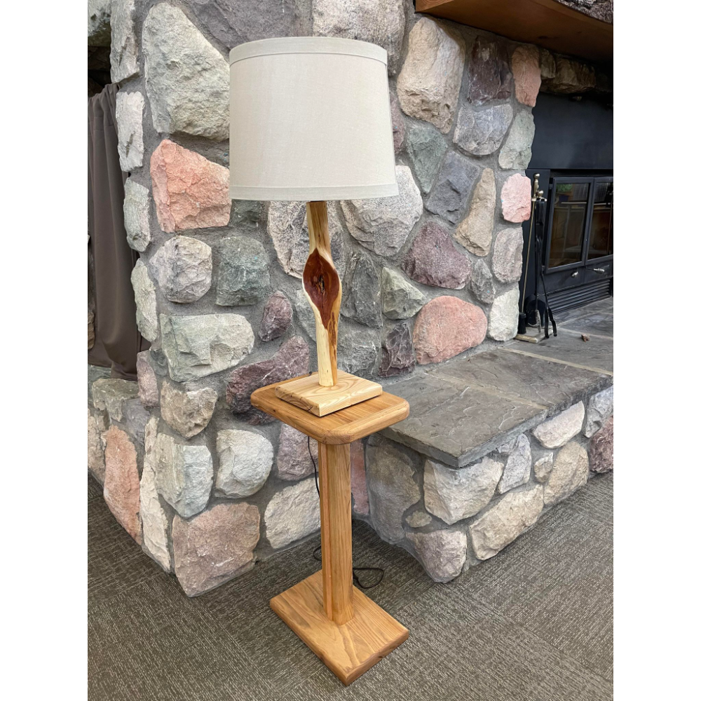 Diamond willow lamp and table 