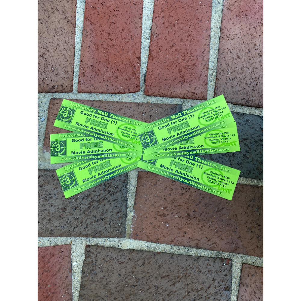 6 Tickets to University Mall Theatres